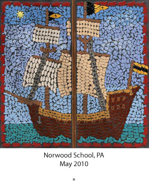 Pirate ship mosaic